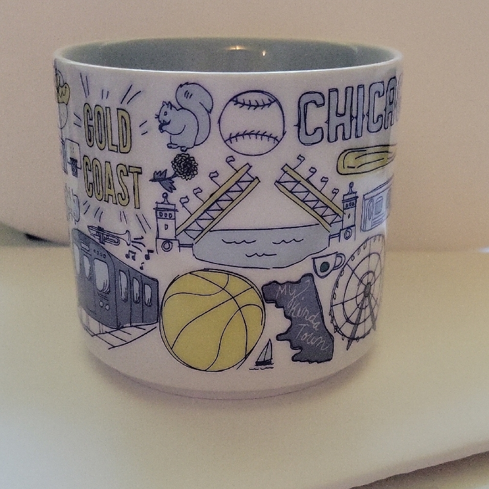 Starbucks Chicago Mug with White and Blue Design - Picture 2 of 8